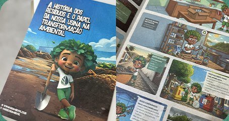 Material educativo ilustrado da Mais Ambiental
